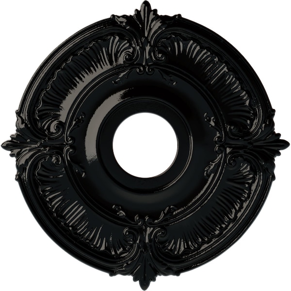 Ekena Millwork Attica Ceiling Medallion (Fits Canopies up to 5"), Hand-Painted Black Pearl, 18"OD x 4"ID x 5/8"P CM18ATBPS - main